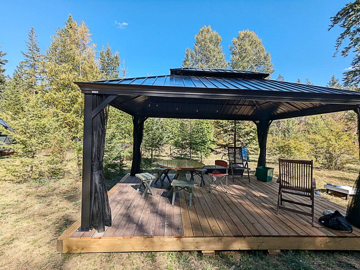 Gazebo with netting